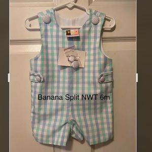 Banana Split 6 month plaid JonJon